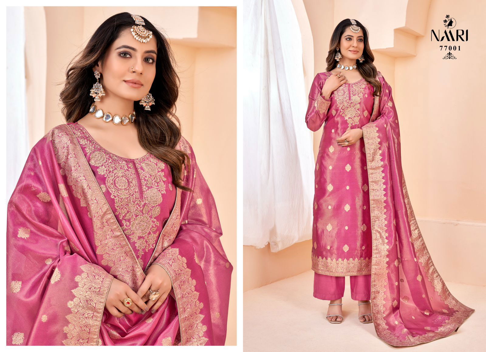 Bloom 2 By Naari Jacquard Designer Salwar Kameez Wholesale Clothing Suppliers In India
